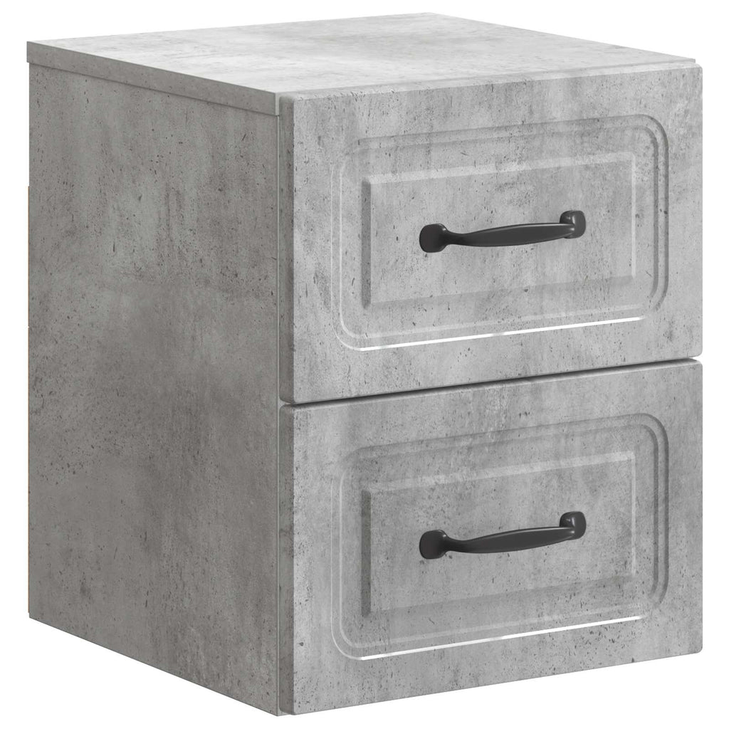 Wandmontierter Nachttisch Betongrau 34,5 x 33 x 40 cm