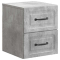 Wandmontierter Nachttisch Betongrau 34,5 x 33 x 40 cm