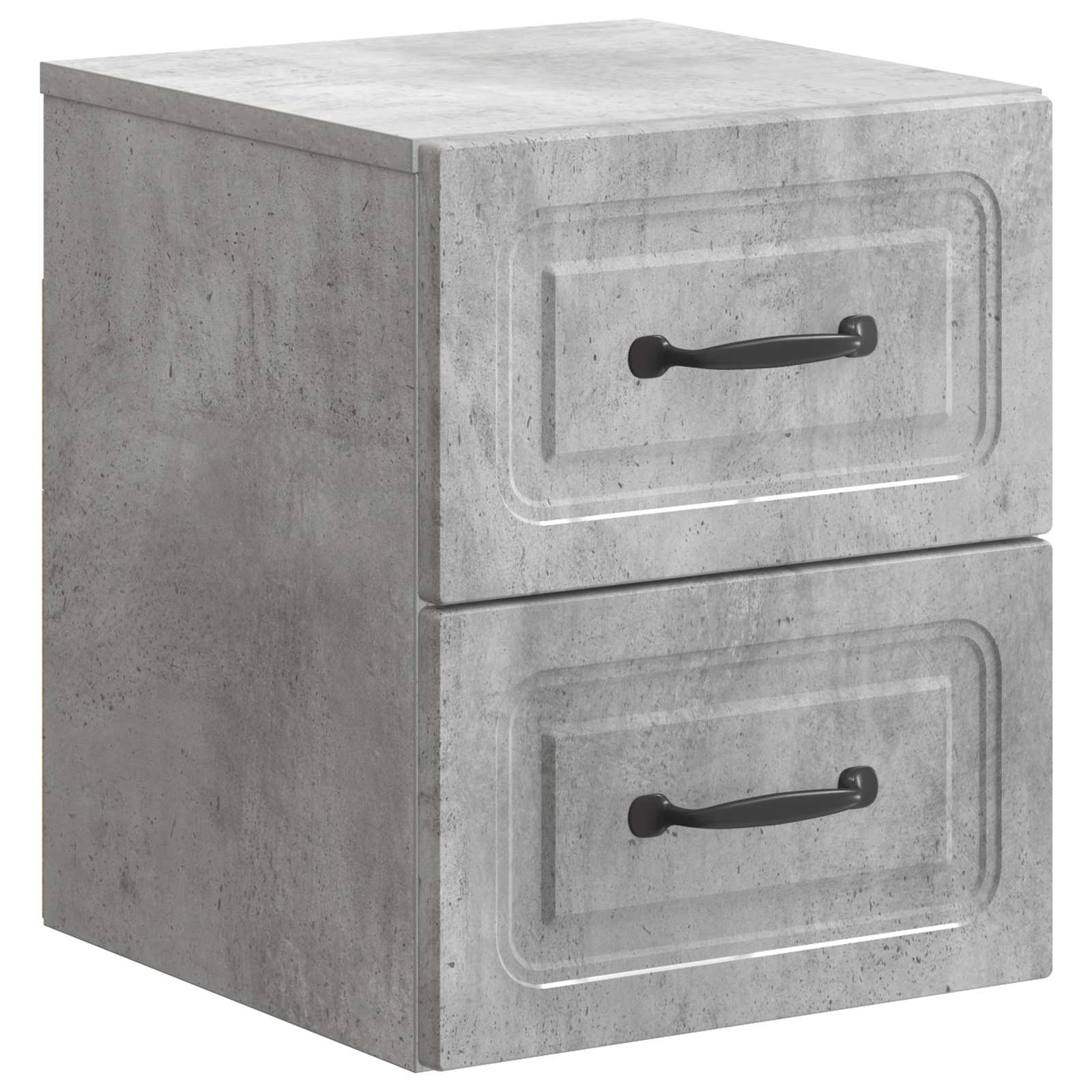 Wandmontierter Nachttisch Betongrau 34,5 x 33 x 40 cm