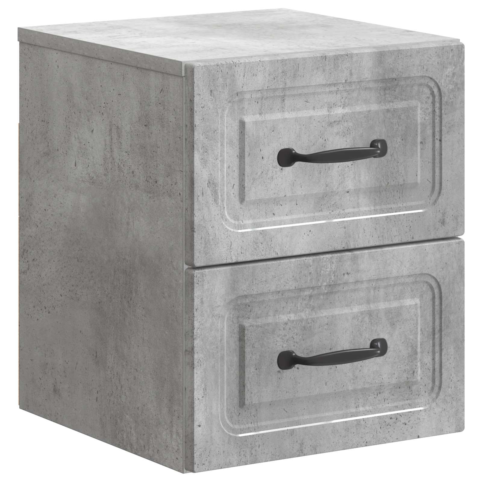 Wandmontierter Nachttisch 2 pcs Betongrau 34,5 x 33 x 40 cm