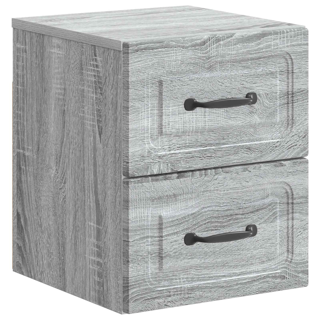 Wandmontierter Nachttisch Graues Sonoma 34,5 x 33 x 40 cm