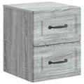Wandmontierter Nachttisch Graues Sonoma 34,5 x 33 x 40 cm