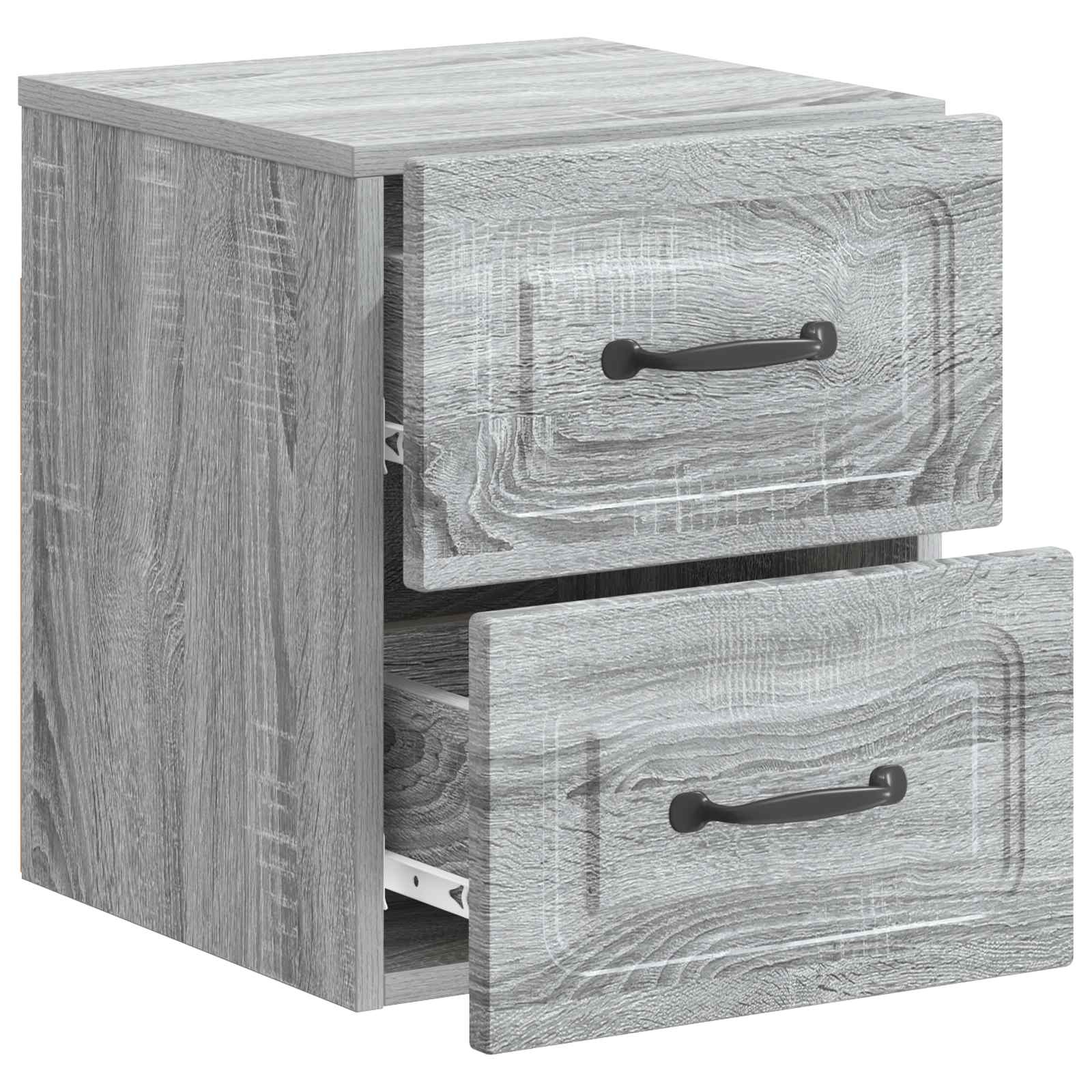 Wandmontierter Nachttisch Graues Sonoma 34,5 x 33 x 40 cm
