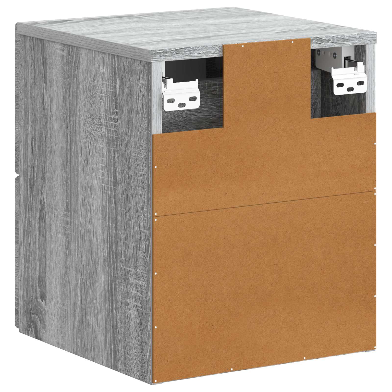Wandmontierter Nachttisch 2 pcs Graues Sonoma 34,5 x 33 x 40 cm