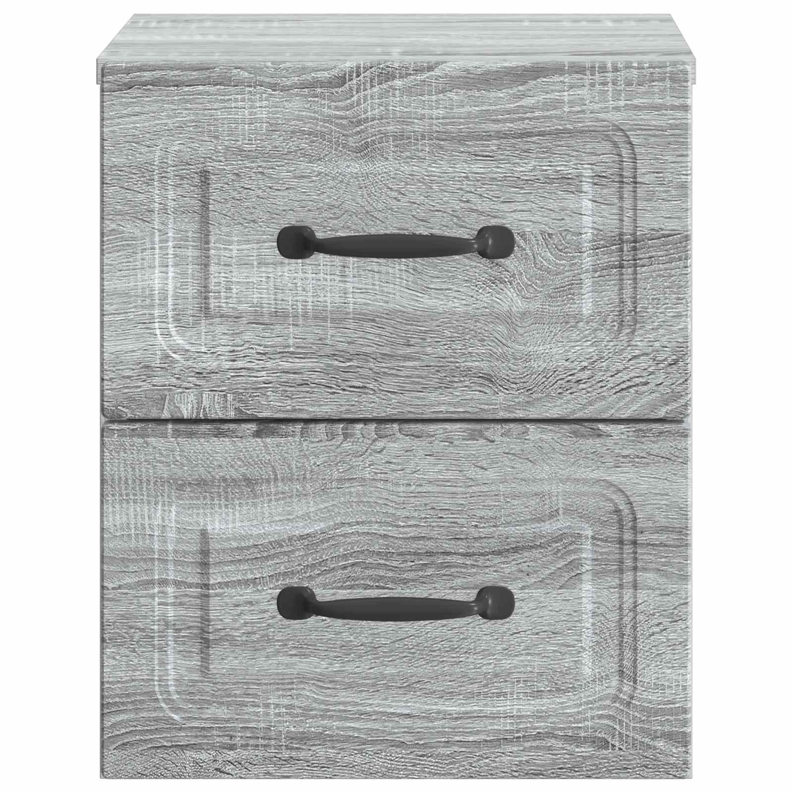 Wandmontierter Nachttisch 2 pcs Graues Sonoma 34,5 x 33 x 40 cm