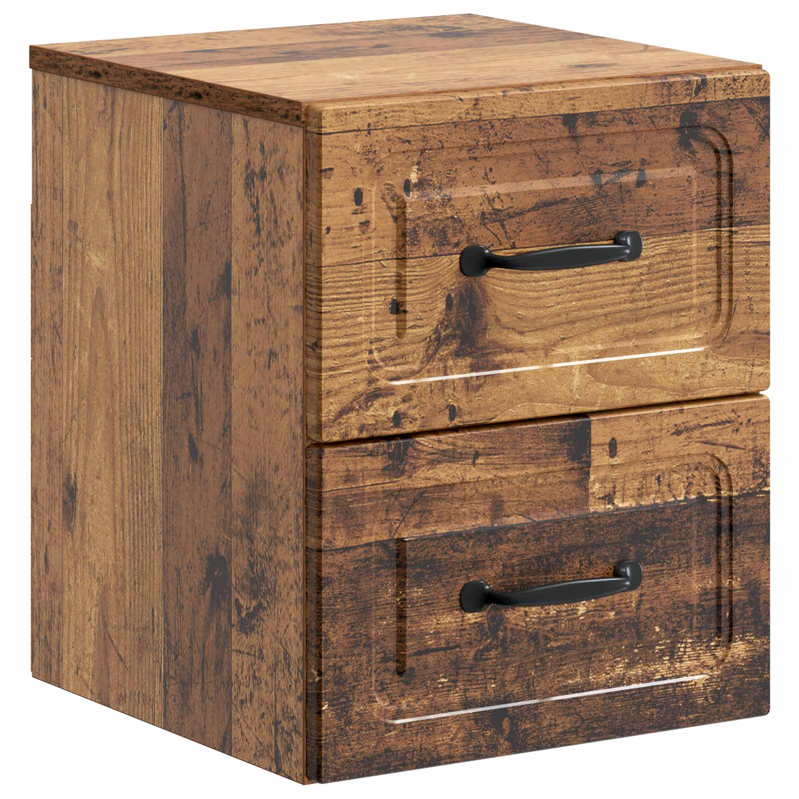 Wandmontierter Nachttisch Altholz 34,5 x 33 x 40 cm
