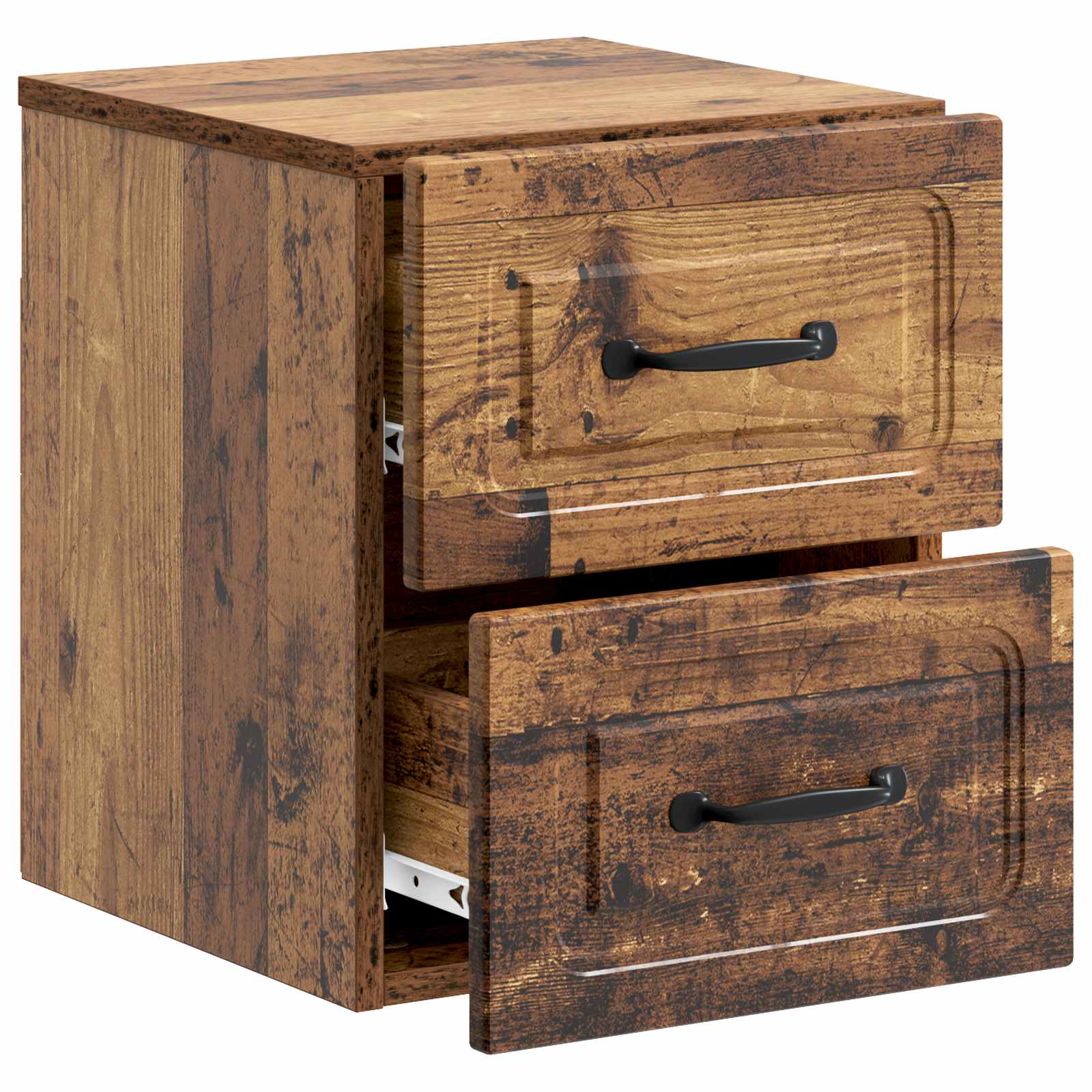 Wandmontierter Nachttisch Altholz 34,5 x 33 x 40 cm