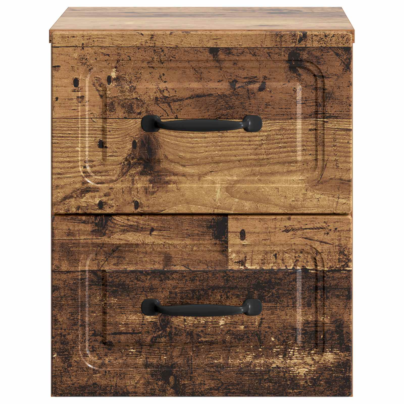 Wandmontierter Nachttisch 2 pcs Altholz 34,5 x 33 x 40 cm
