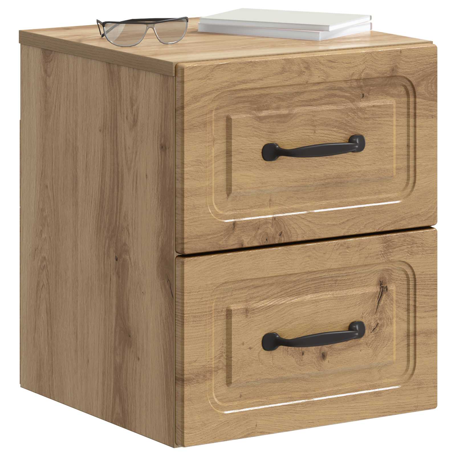 Wandmontierter Nachttisch 2 pcs Artisan-Eiche 34,5 x 33 x 40 cm