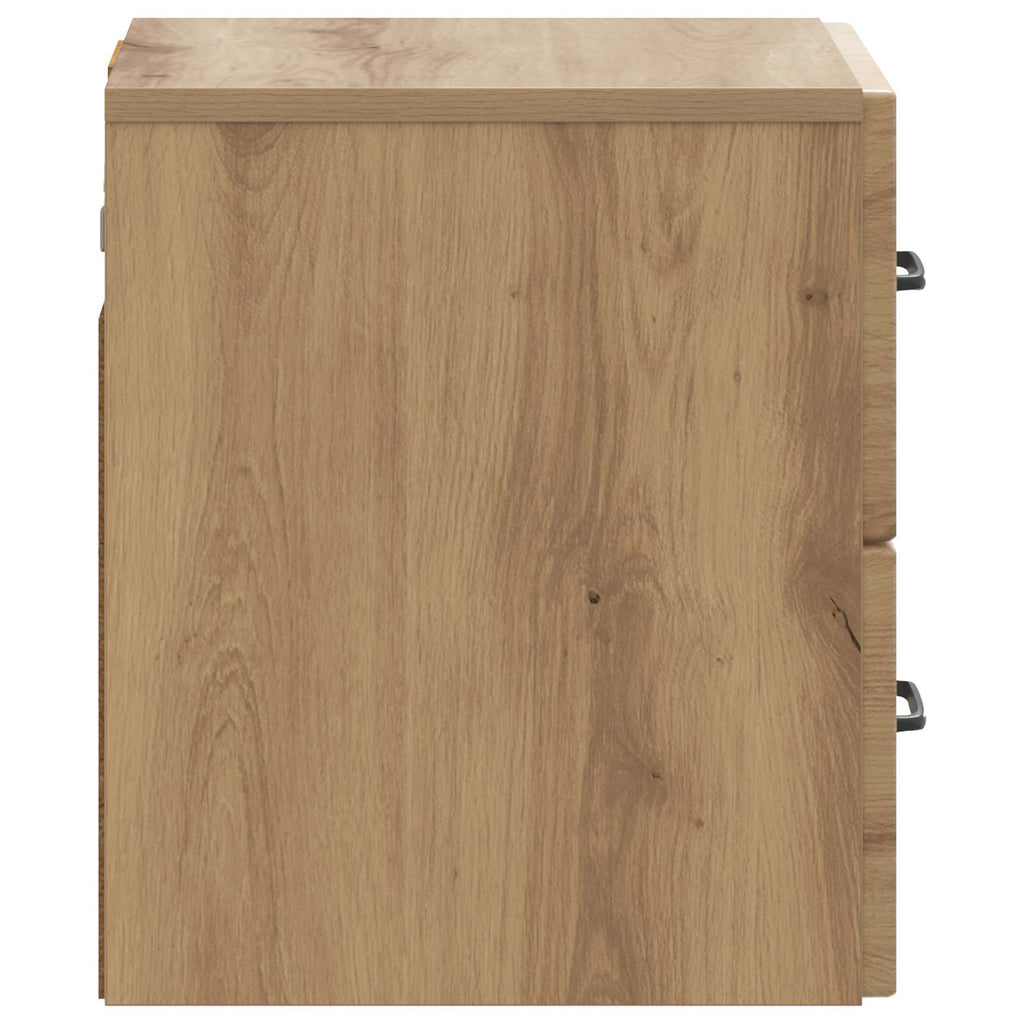 Wandmontierter Nachttisch 2 pcs Artisan-Eiche 34,5 x 33 x 40 cm