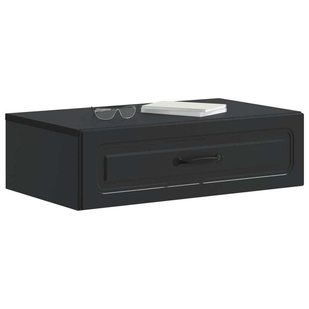 Wandmontierter Beistelltisch Schwarz 59 x 34,5 x 17 cm