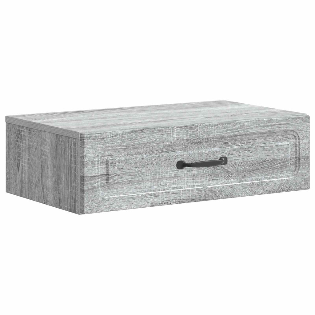 Wandmontierter Beistelltisch Graues Sonoma 59 x 34,5 x 17 cm