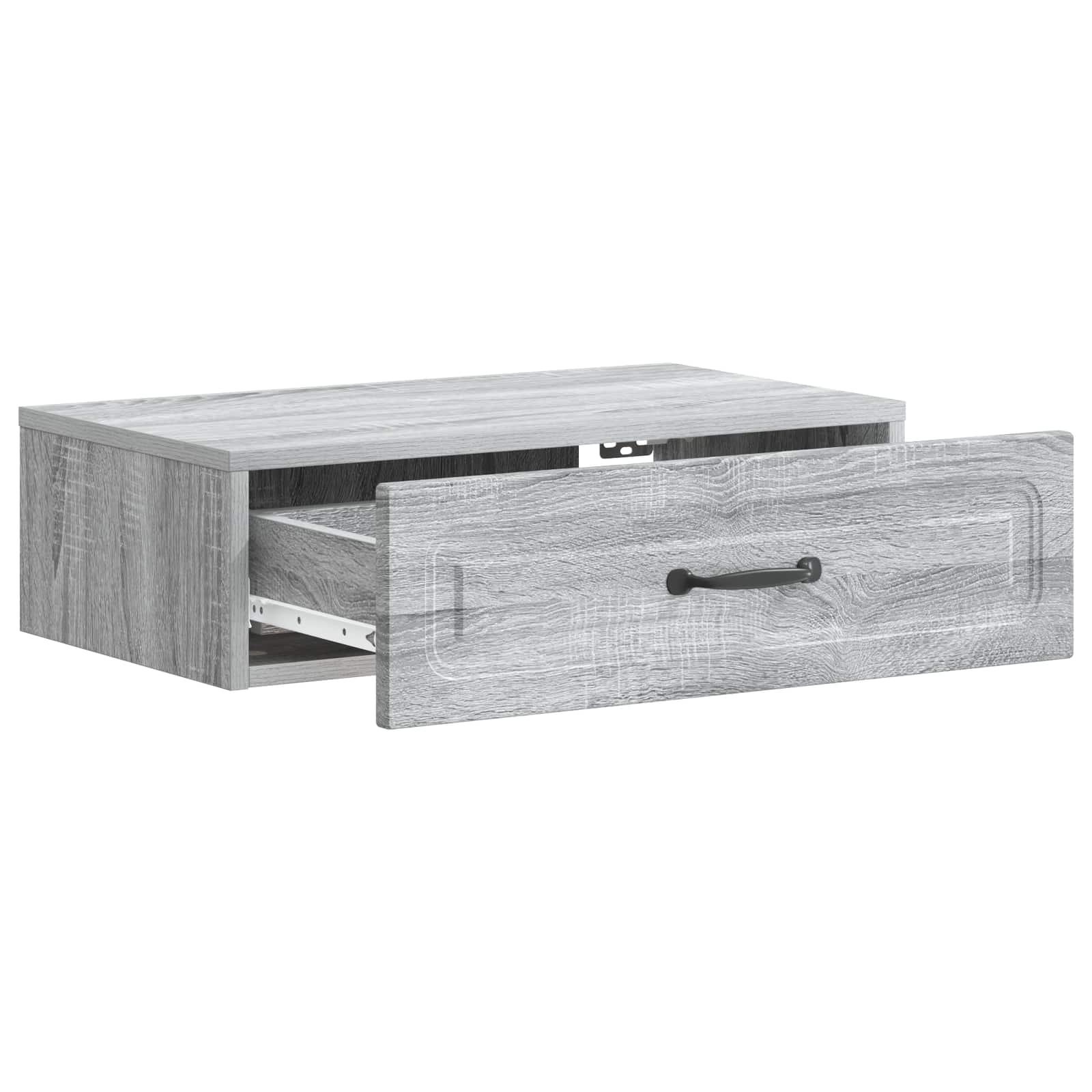 Wandmontierter Beistelltisch Graues Sonoma 59 x 34,5 x 17 cm
