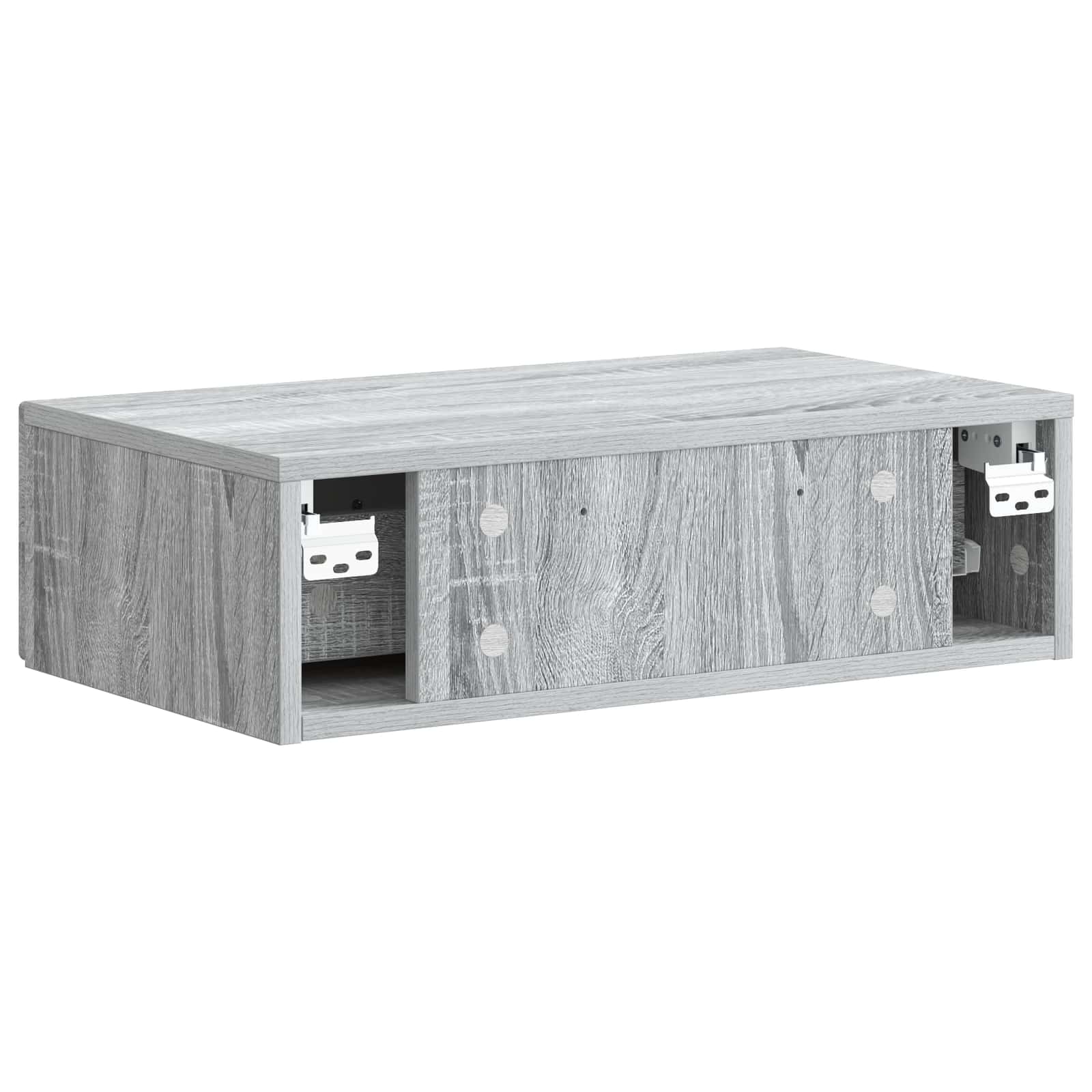 Wandmontierter Beistelltisch Graues Sonoma 59 x 34,5 x 17 cm
