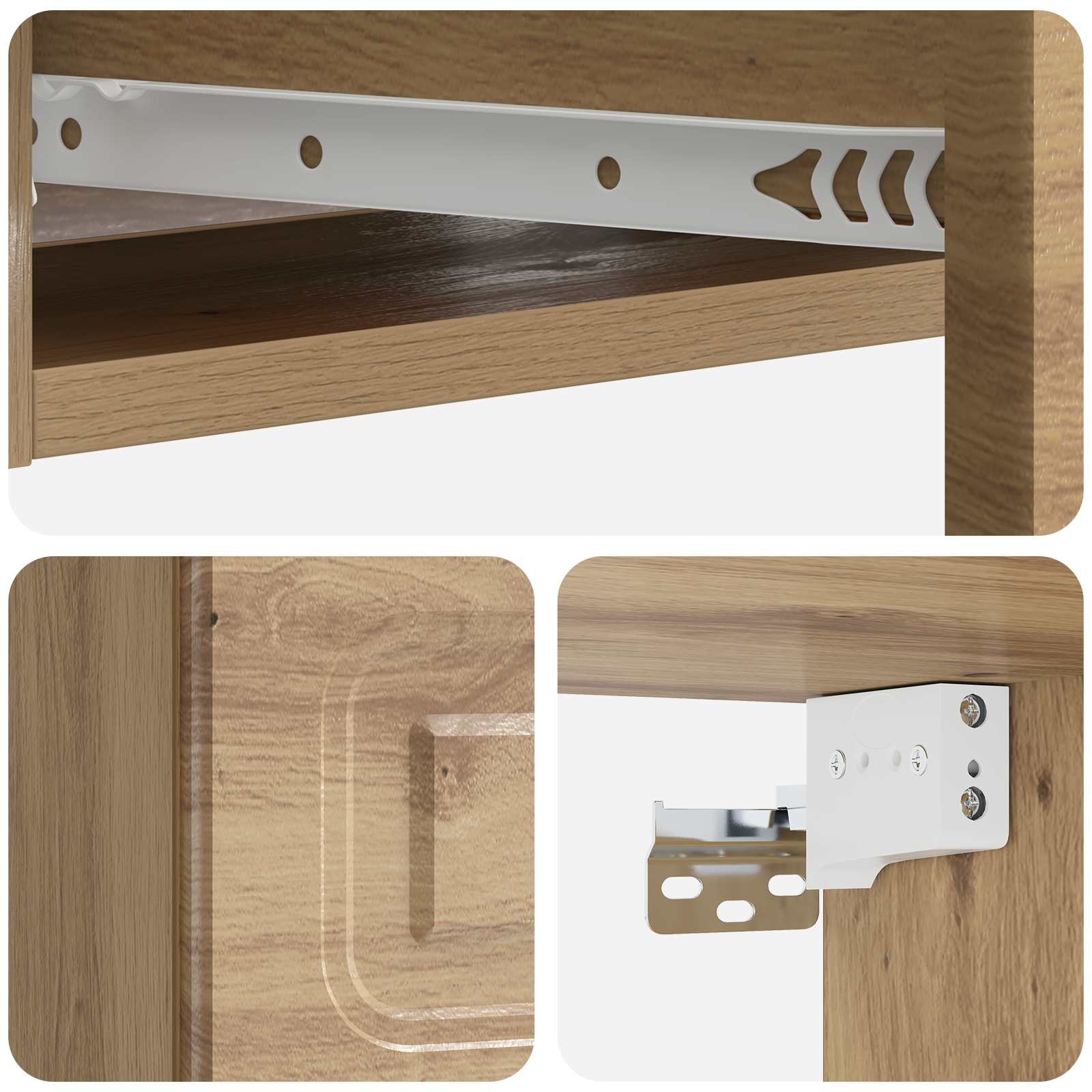Wandmontierter Beistelltisch Artisan-Eiche 59 x 34,5 x 17 cm