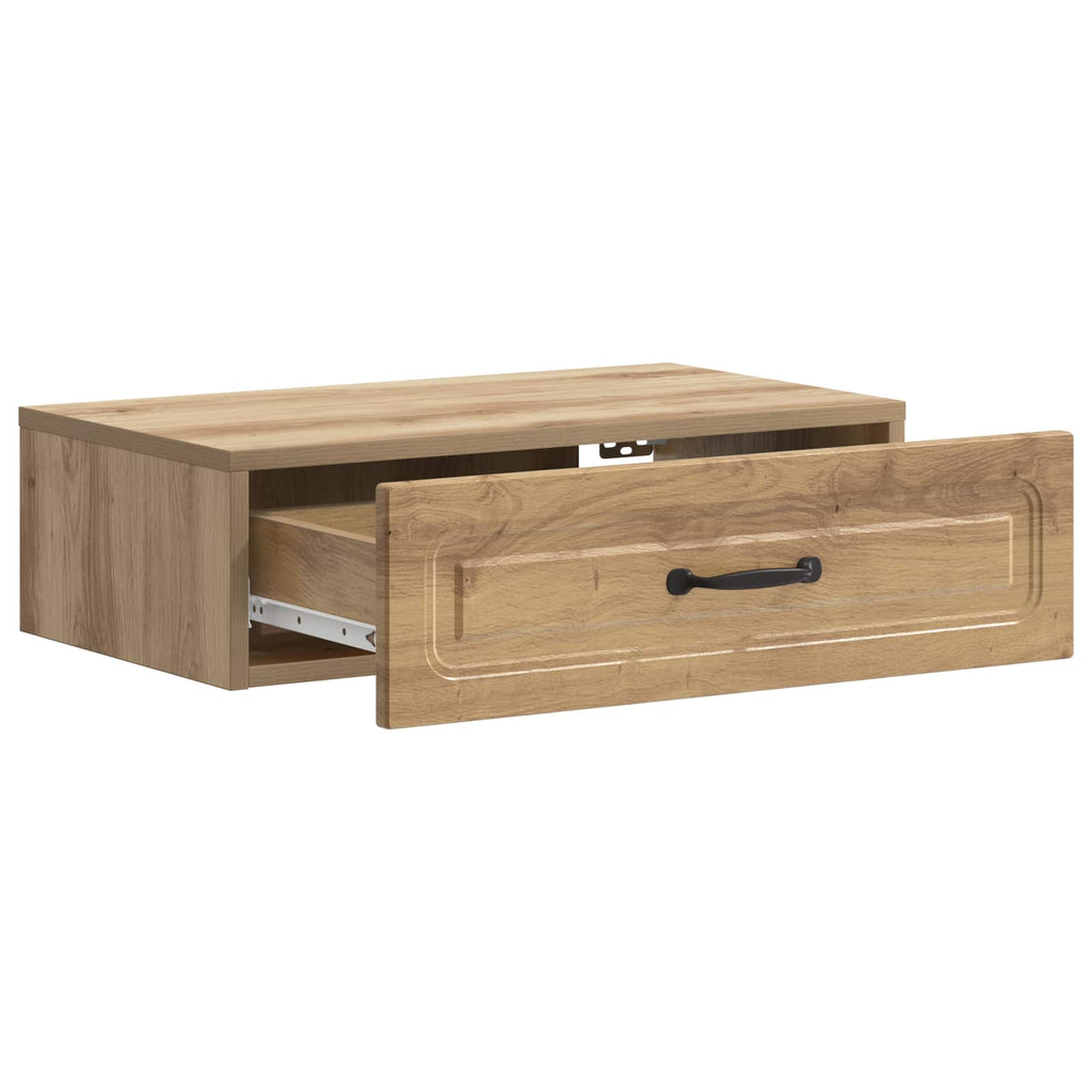 Wandmontierter Beistelltisch Artisan-Eiche 59 x 34,5 x 17 cm