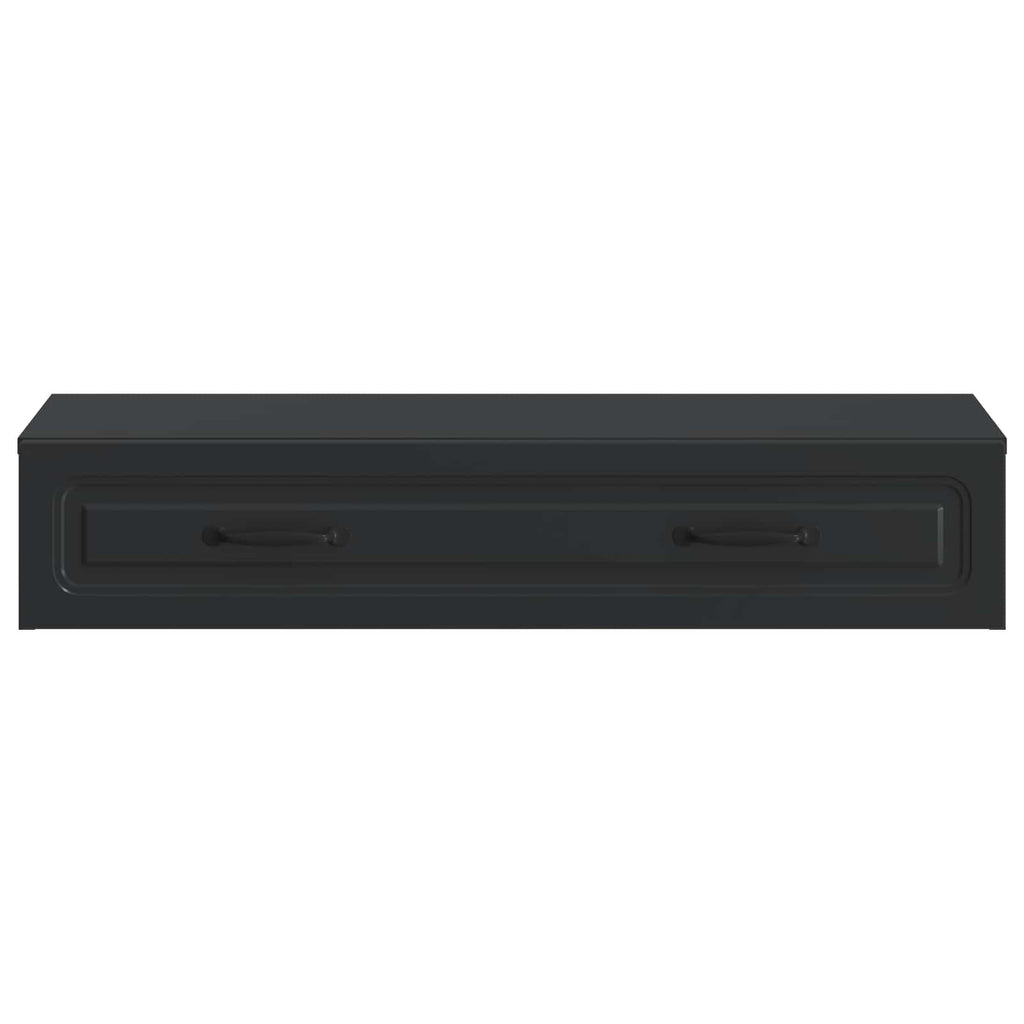 Wandmontierter Beistelltisch Schwarz 87,5 x 34,5 x 17 cm