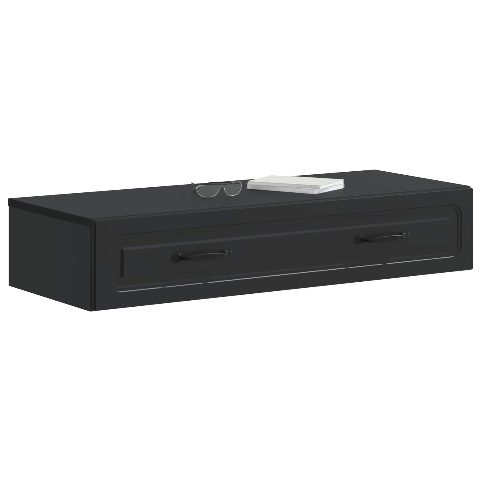 Wandmontierter Beistelltisch Schwarz 87,5 x 34,5 x 17 cm