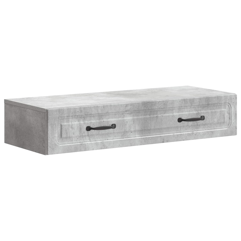 Wandmontierter Beistelltisch Betongrau 87,5 x 34,5 x 17 cm