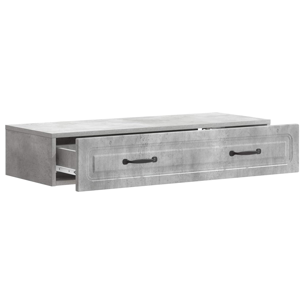 Wandmontierter Beistelltisch Betongrau 87,5 x 34,5 x 17 cm