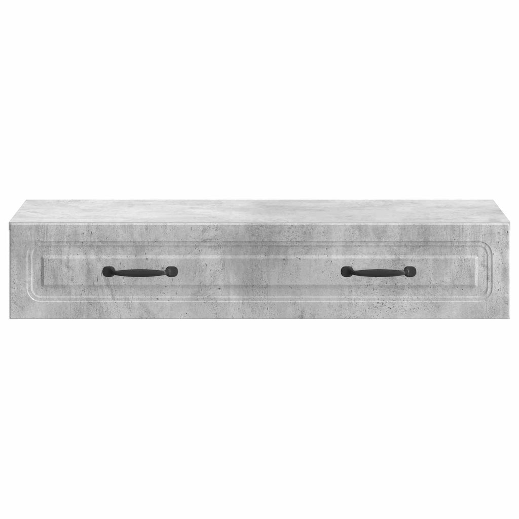 Wandmontierter Beistelltisch Betongrau 87,5 x 34,5 x 17 cm