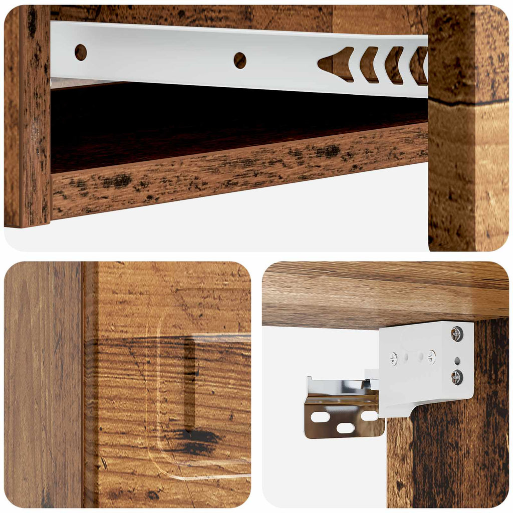 Wandmontierter Beistelltisch Altholz 87,5 x 34,5 x 17 cm
