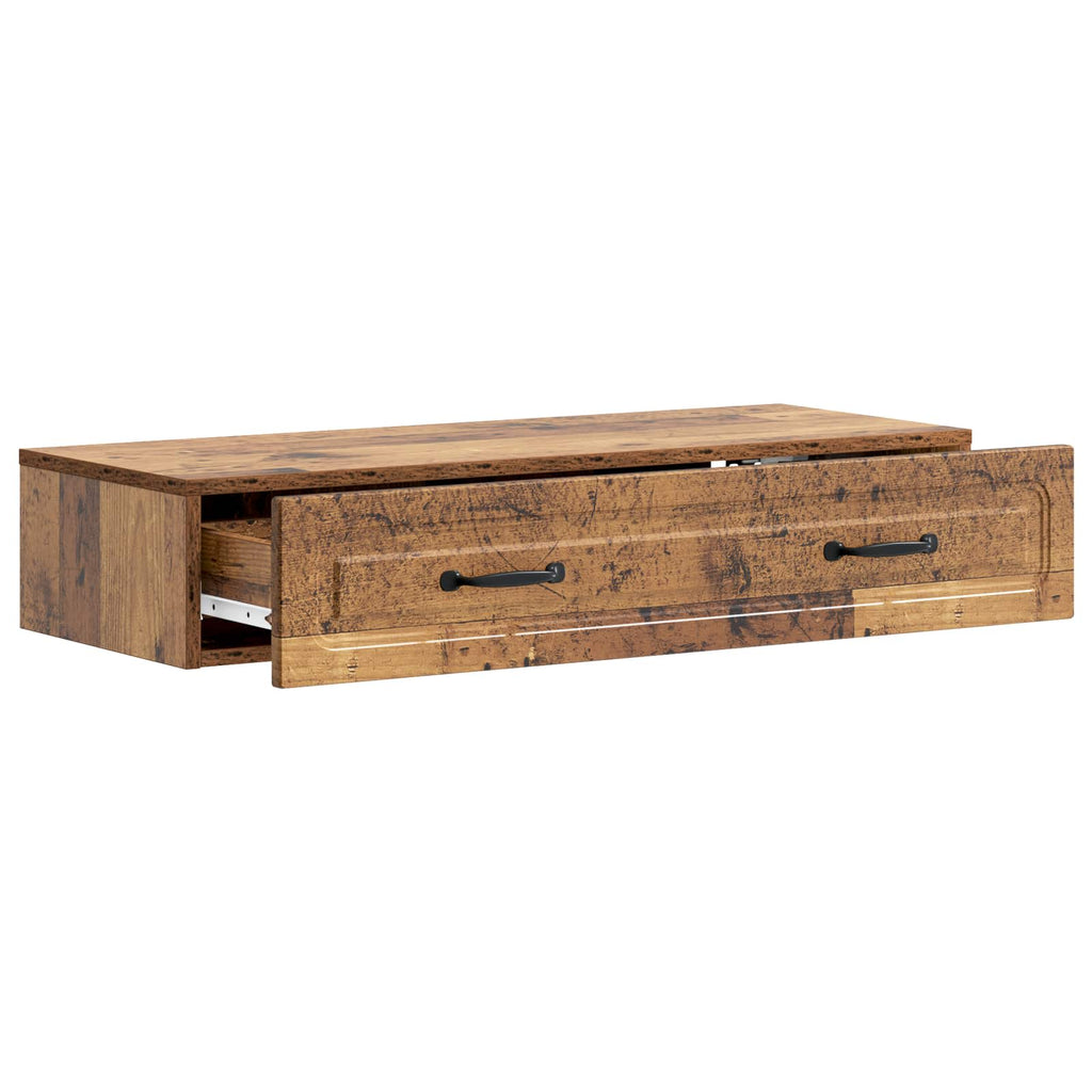 Wandmontierter Beistelltisch Altholz 87,5 x 34,5 x 17 cm
