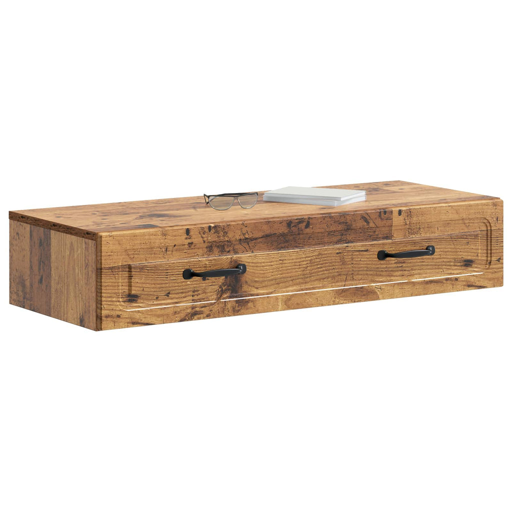 Wandmontierter Beistelltisch Altholz 87,5 x 34,5 x 17 cm