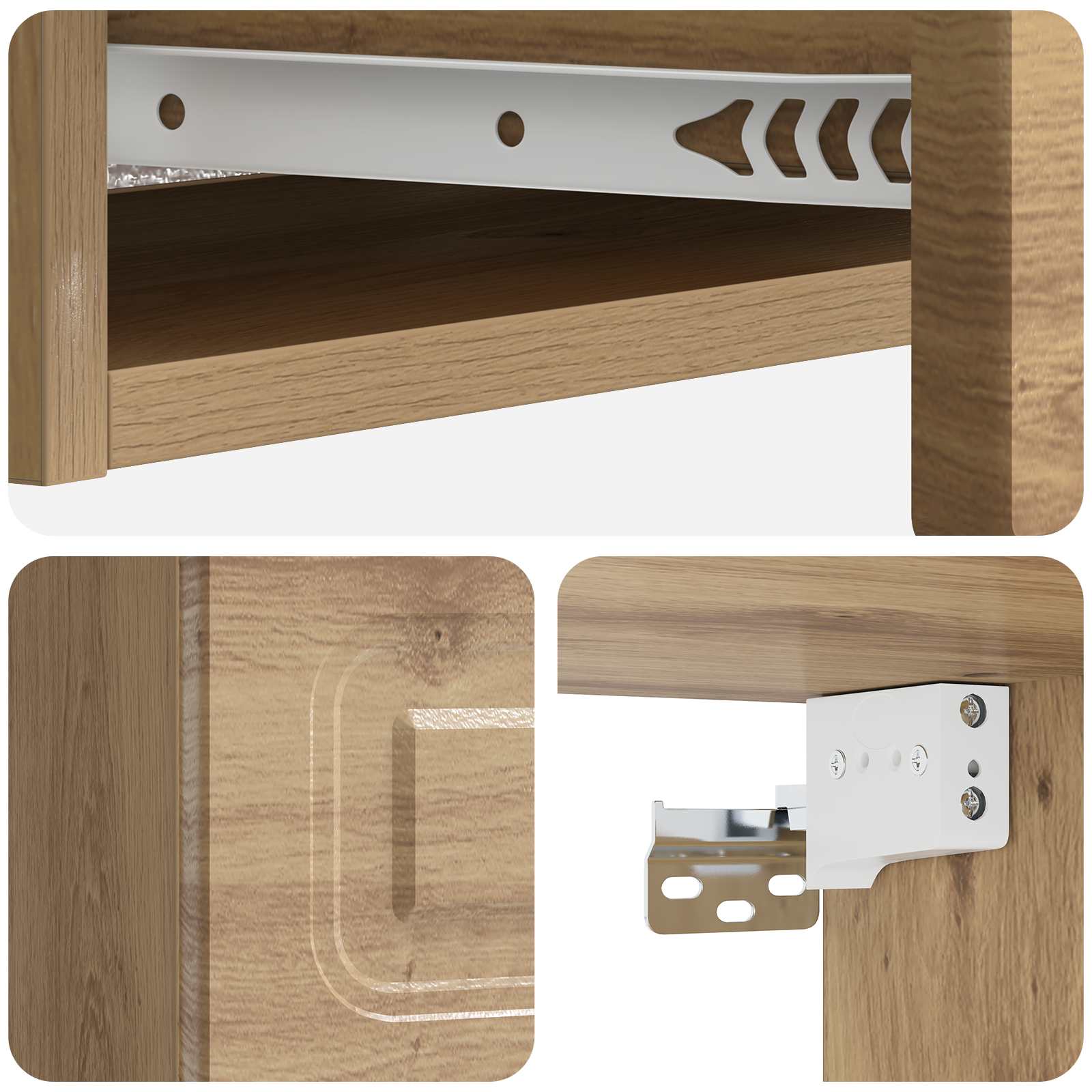Wandmontierter Beistelltisch Artisan-Eiche 87,5 x 34,5 x 17 cm