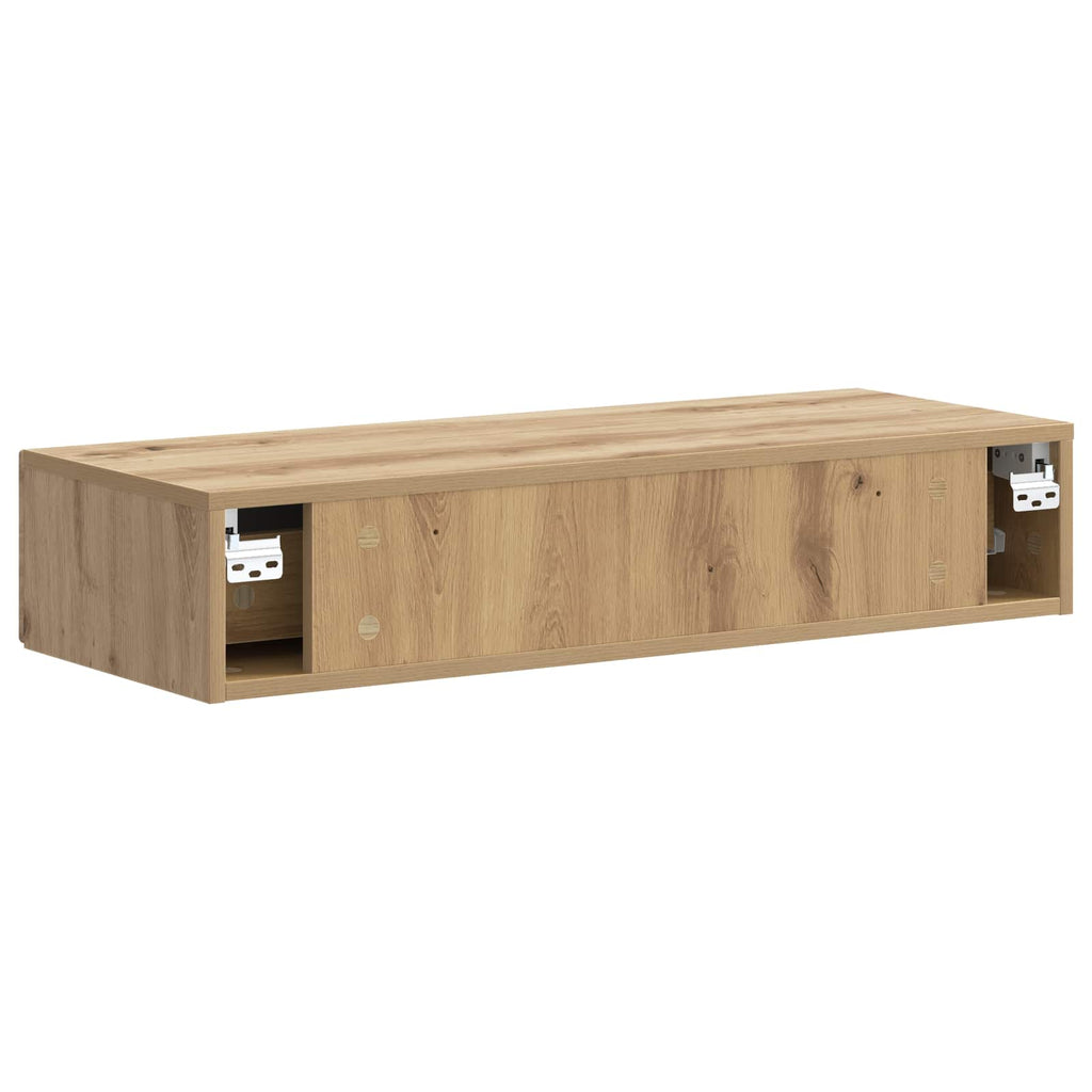 Wandmontierter Beistelltisch Artisan-Eiche 87,5 x 34,5 x 17 cm