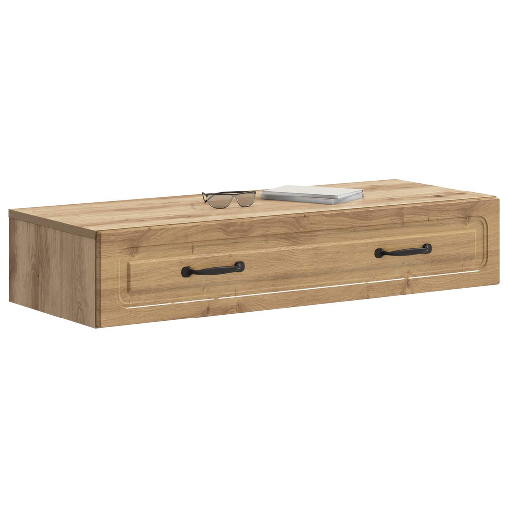 Wandmontierter Beistelltisch Artisan-Eiche 87,5 x 34,5 x 17 cm