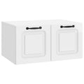 Wandmontierter TV-Schrank Hochglanz Weiß 59,5 x 41 x 30 cm
