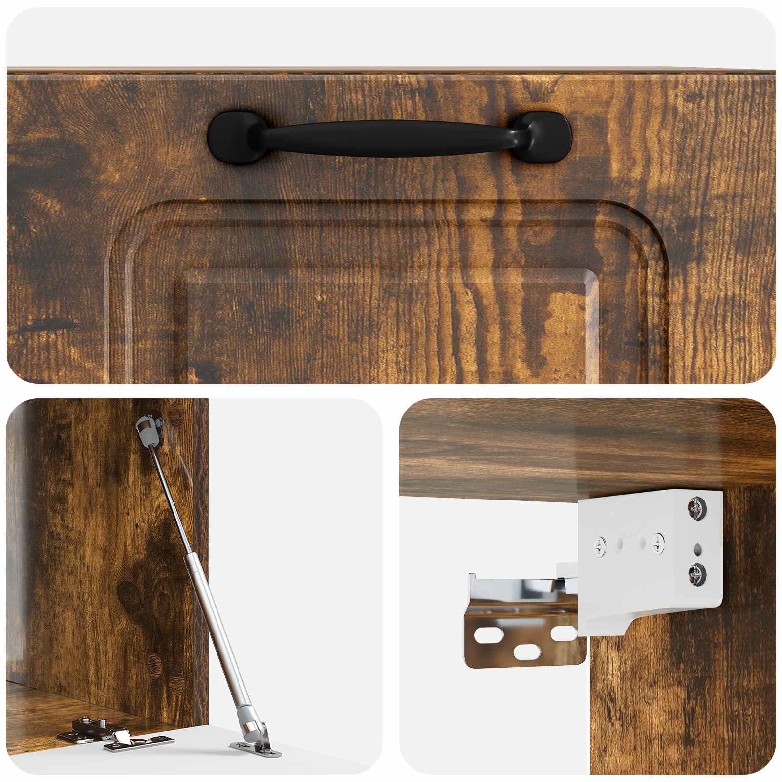 Wandmontierter TV-Schrank Geräucherte Eiche 59,5 x 41 x 30 cm