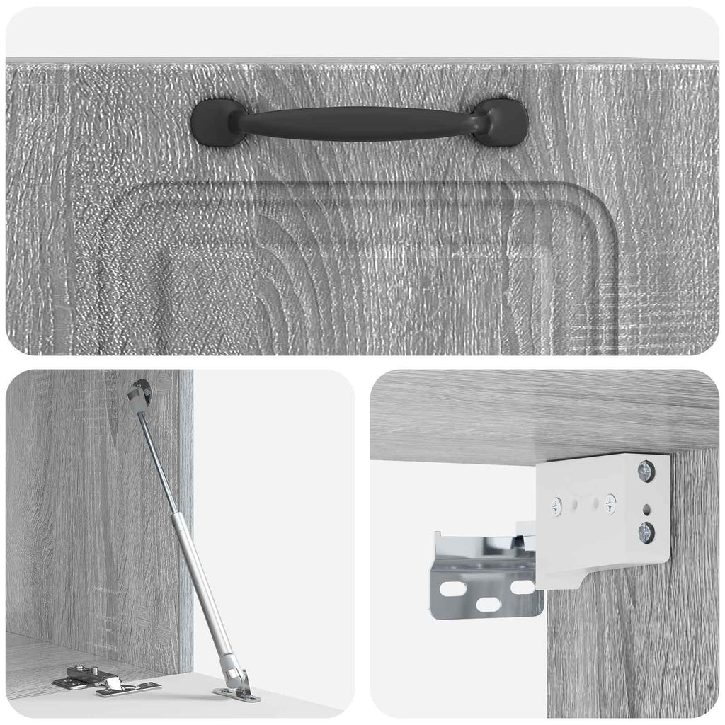 Wandmontierter TV-Schrank Graues Sonoma 59,5 x 41 x 30 cm