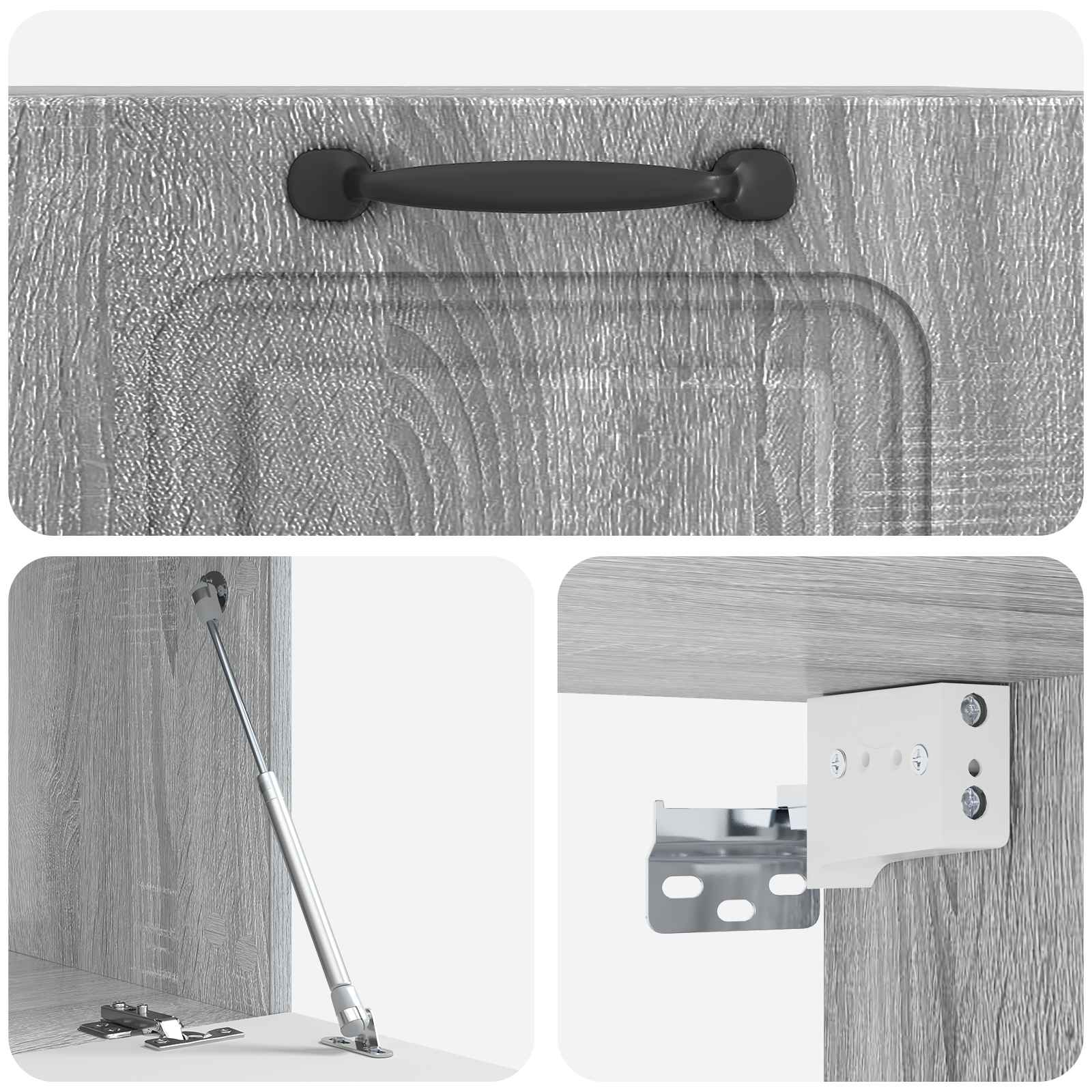 Wandmontierter TV-Schrank Graues Sonoma 59,5 x 41 x 30 cm