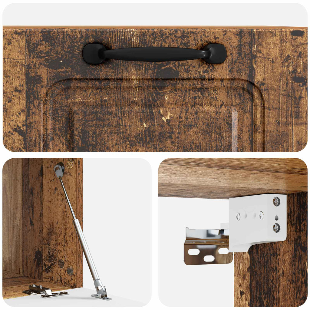 Wandmontierter TV-Schrank Altholz 59,5 x 41 x 30 cm