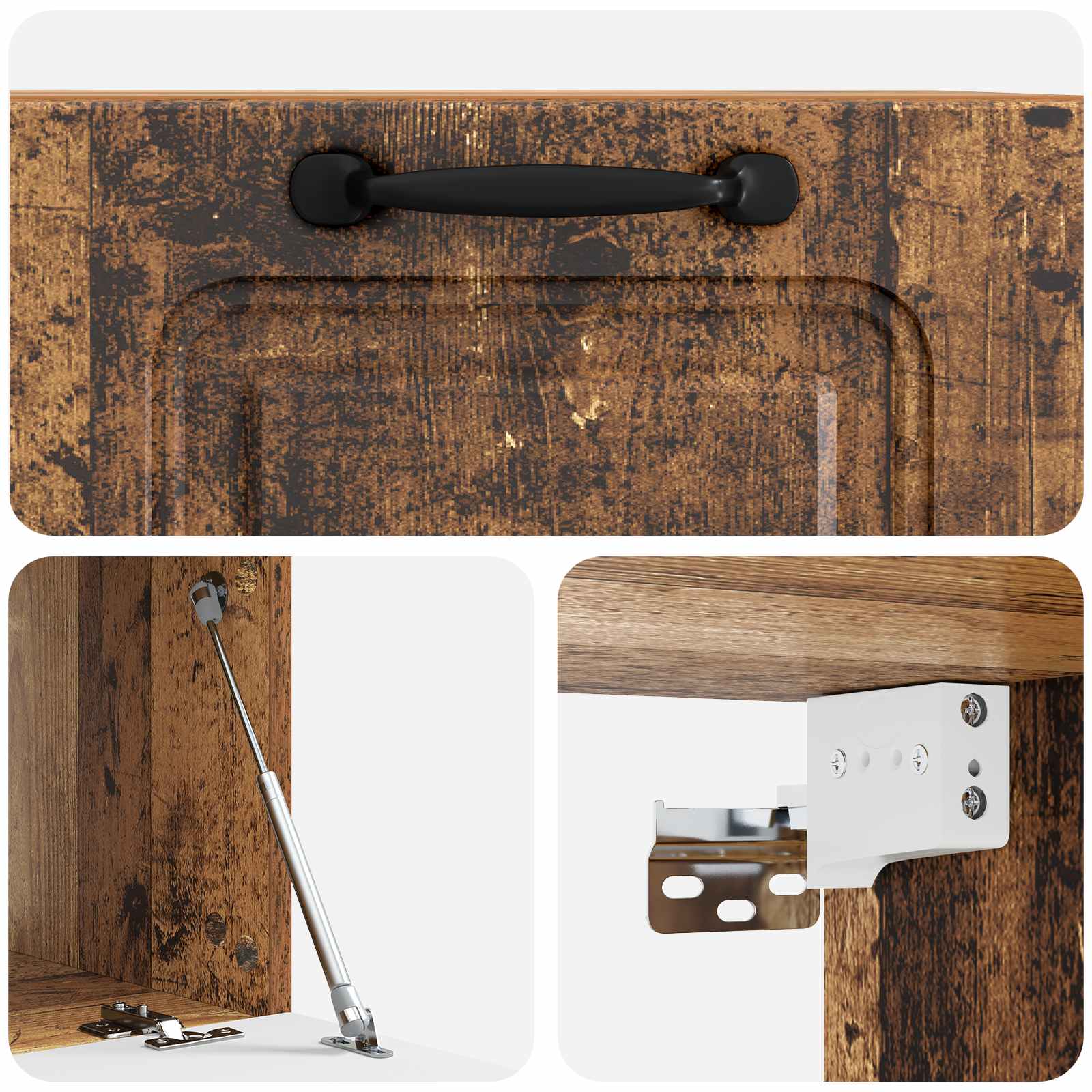 Wandmontierter TV-Schrank Altholz 59,5 x 41 x 30 cm