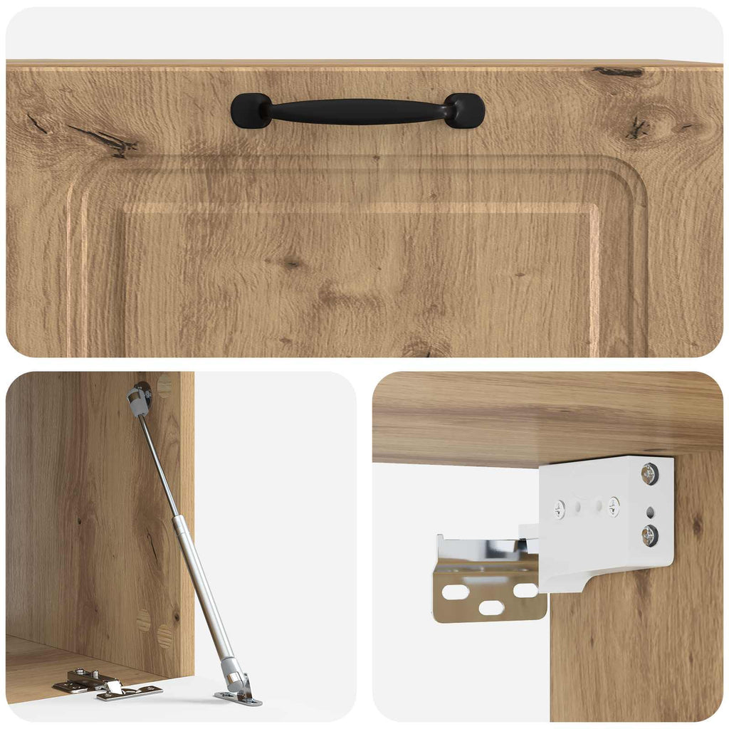 Wandmontierter TV-Schrank Artisan-Eiche 59,5 x 41 x 30 cm