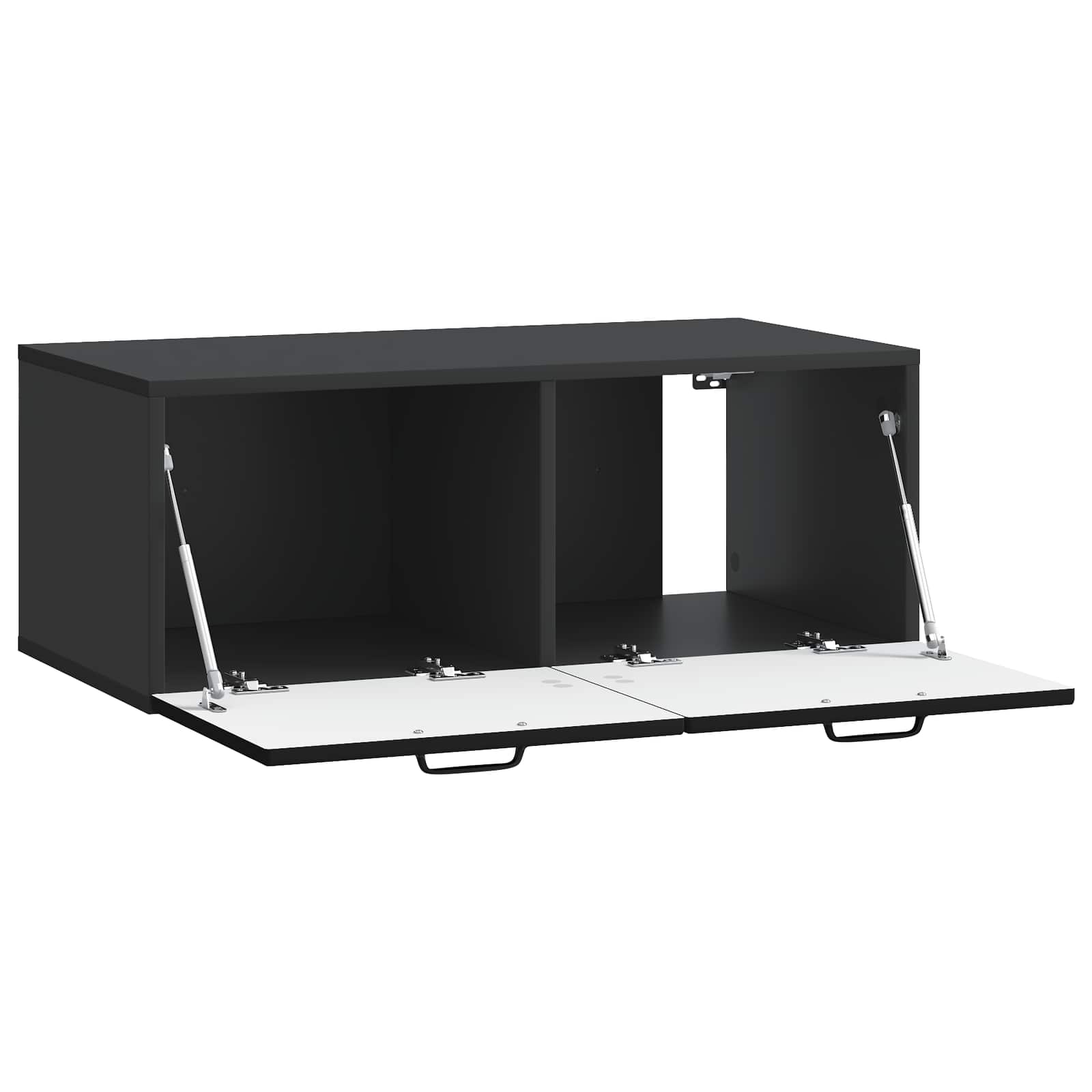 Wandmontierter TV-Schrank Schwarz 78,5 x 41 x 30 cm