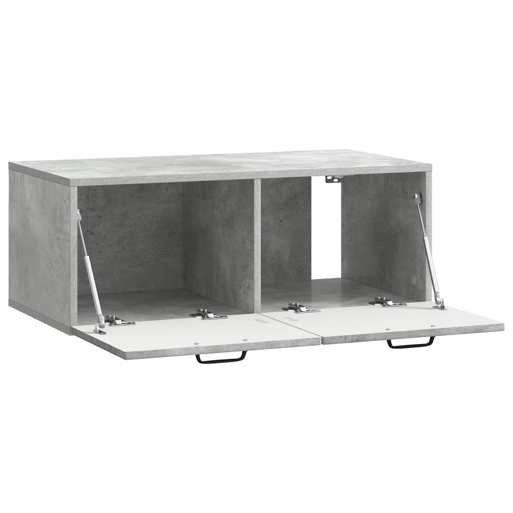 Wandmontierter TV-Schrank Betongrau 78,5 x 41 x 30 cm