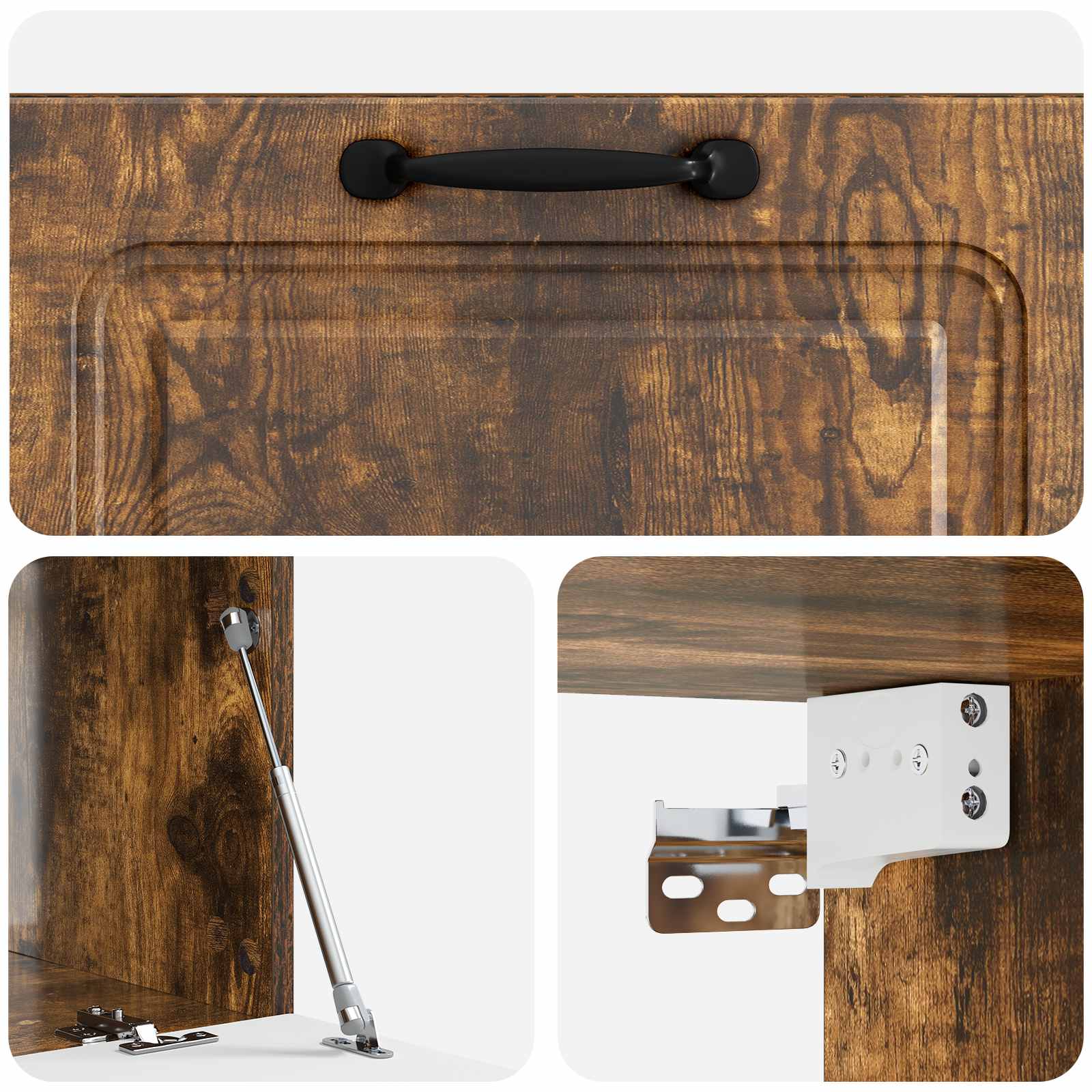 Wandmontierter TV-Schrank Geräucherte Eiche 78,5 x 41 x 30 cm