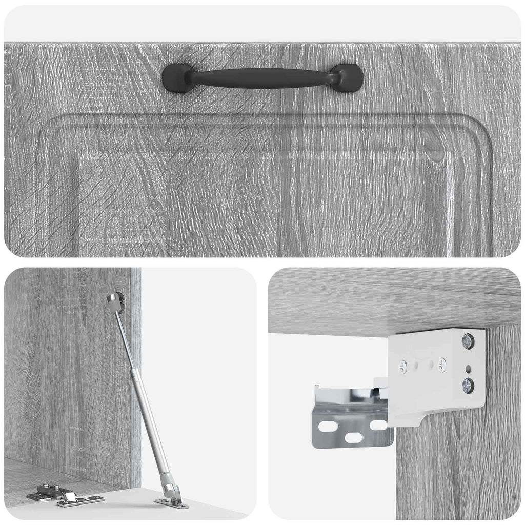 Wandmontierter TV-Schrank Graues Sonoma 78,5 x 41 x 30 cm