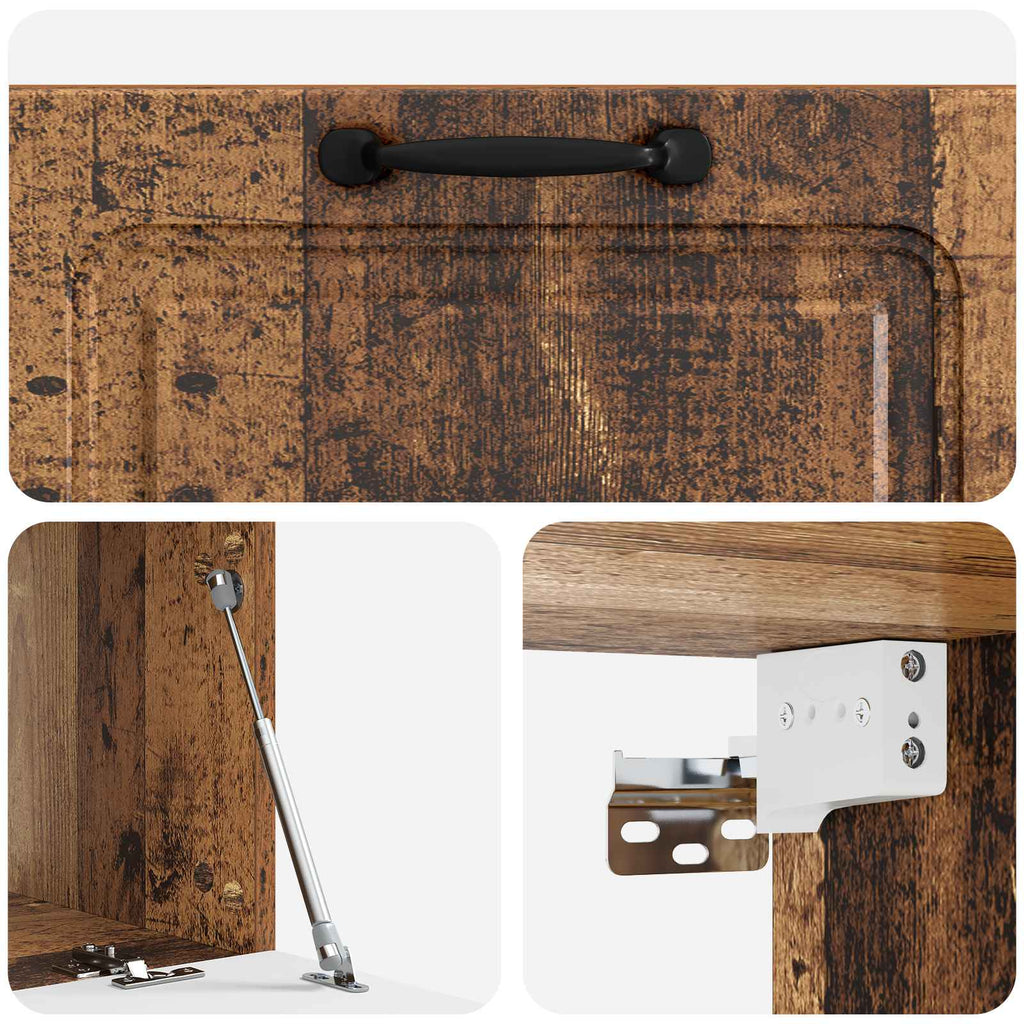 Wandmontierter TV-Schrank Altholz 78,5 x 41 x 30 cm