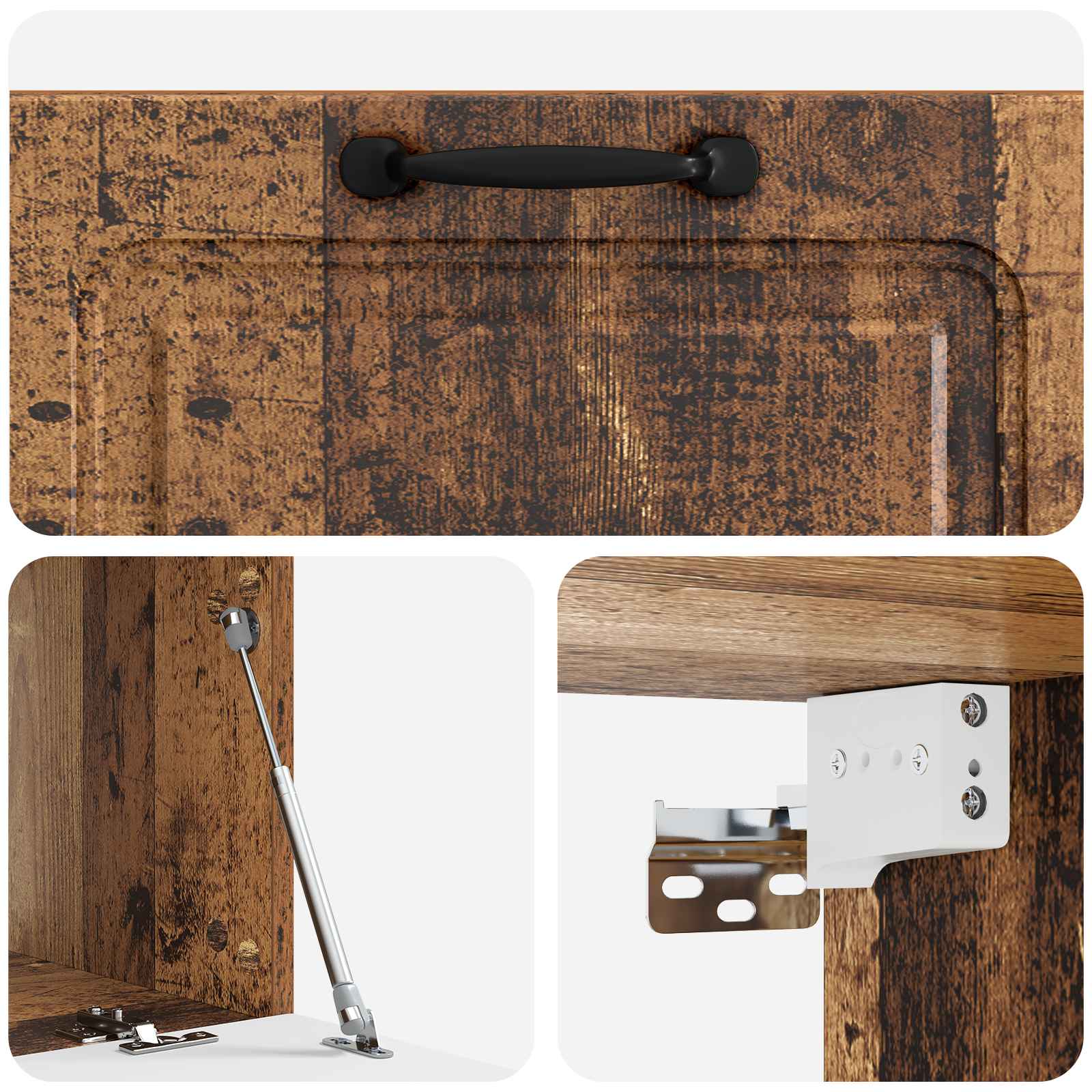 Wandmontierter TV-Schrank Altholz 78,5 x 41 x 30 cm