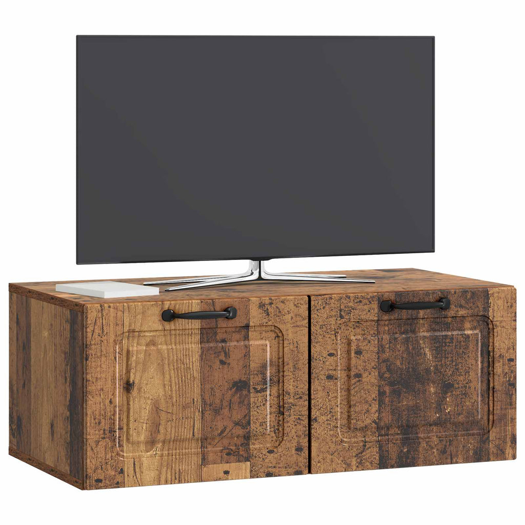 Wandmontierter TV-Schrank Altholz 78,5 x 41 x 30 cm