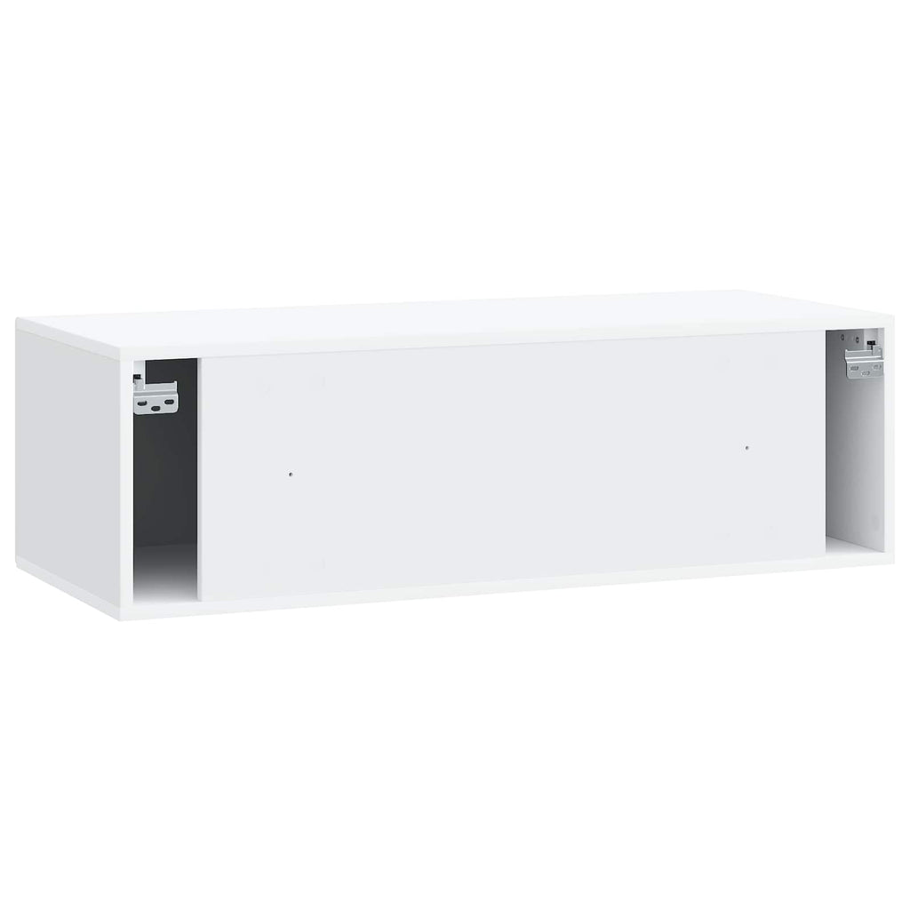 Wandmontierter TV-Schrank Weiß 98 x 41 x 30 cm Holzwerkstoff