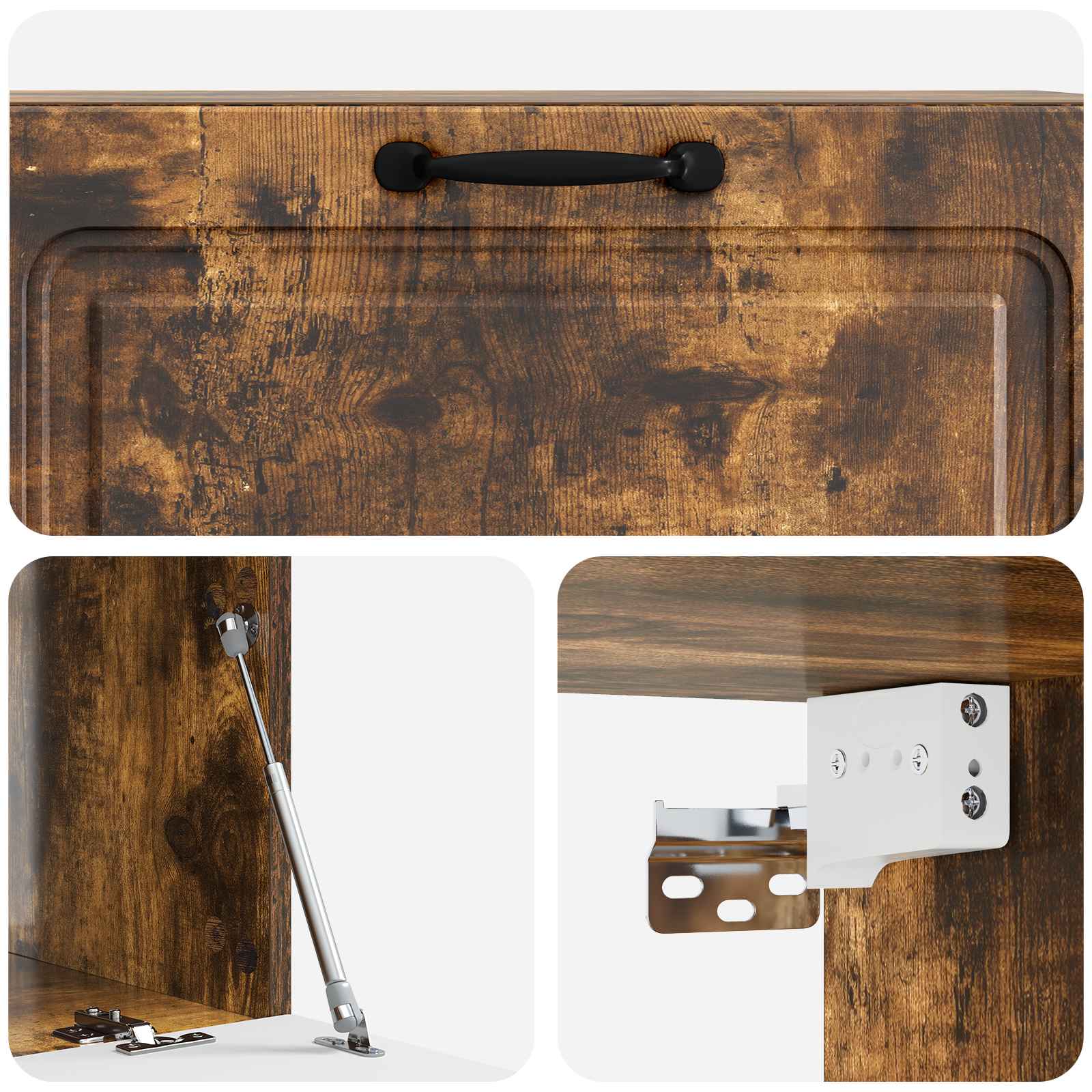 Wandmontierter TV-Schrank Geräucherte Eiche 98 x 41 x 30 cm