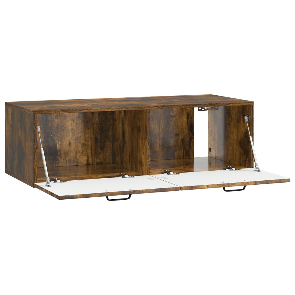 Wandmontierter TV-Schrank Geräucherte Eiche 98 x 41 x 30 cm