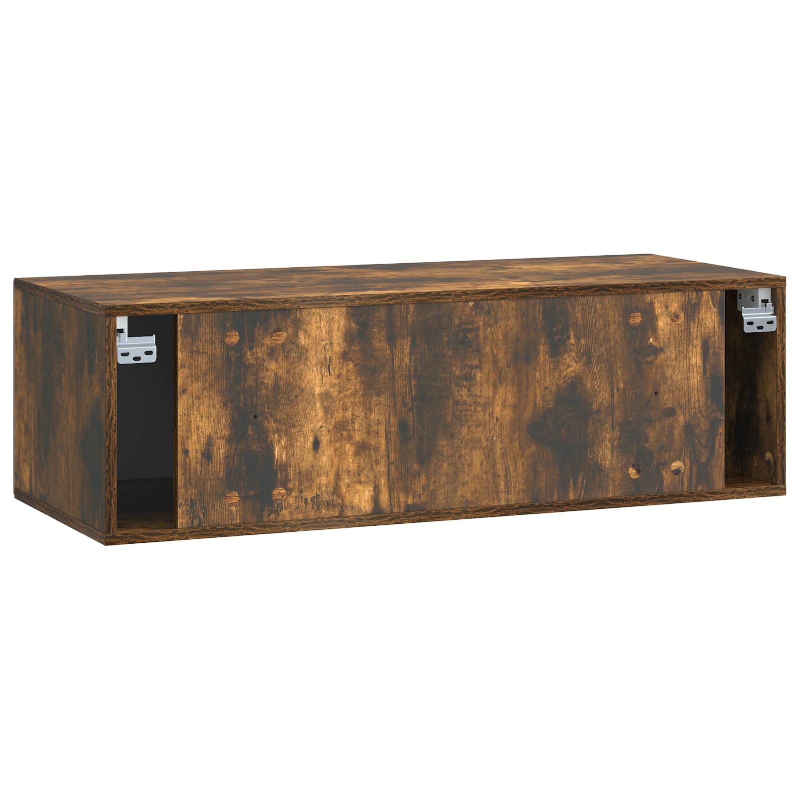 Wandmontierter TV-Schrank Geräucherte Eiche 98 x 41 x 30 cm