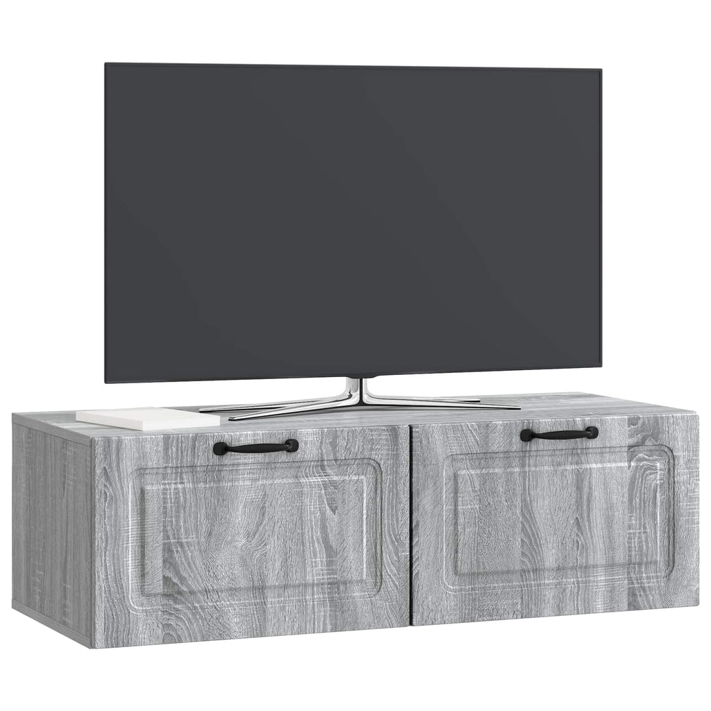 Wandmontierter TV-Schrank Graues Sonoma 98 x 41 x 30 cm